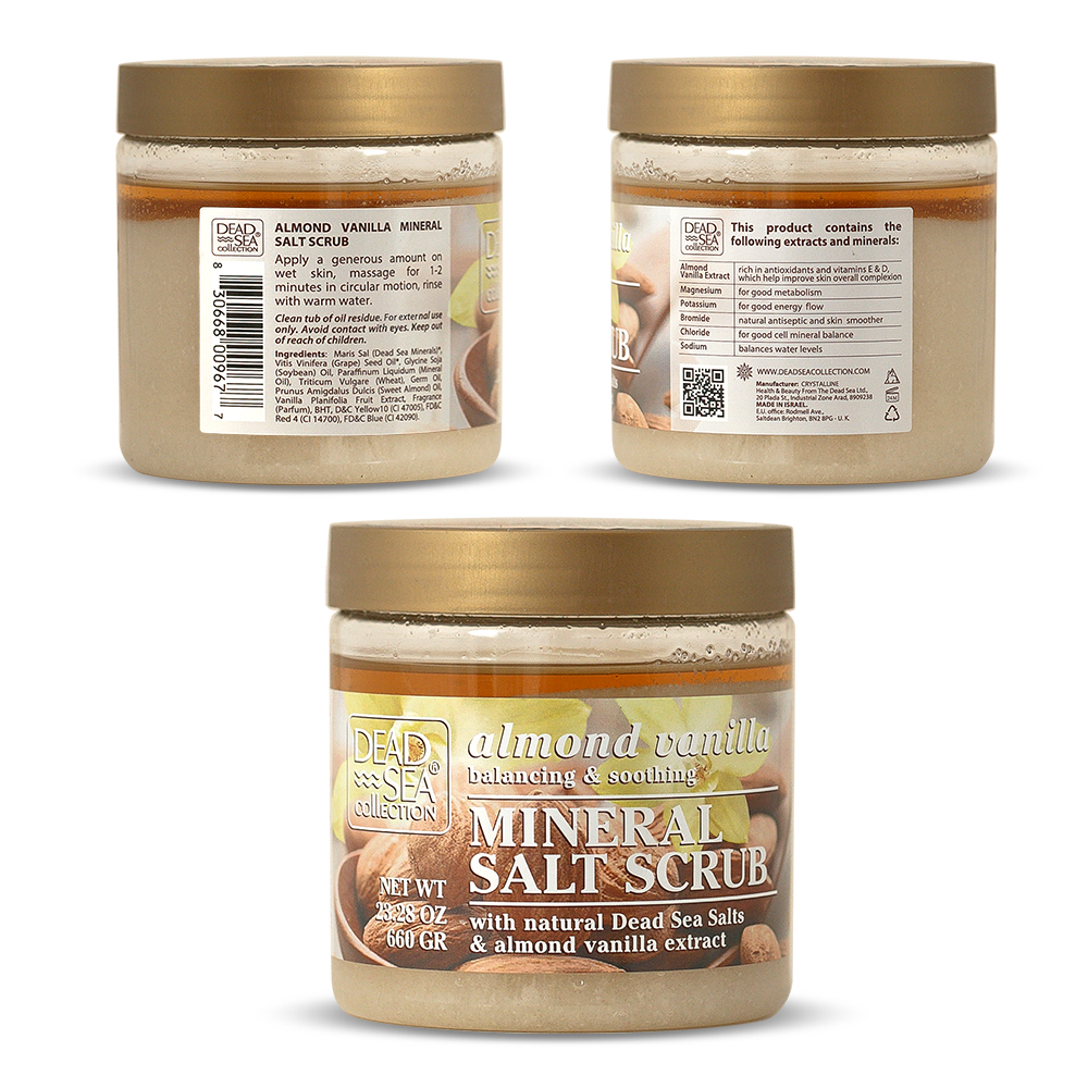 Almond Vanilla Salt Scrub Dead Sea Collection