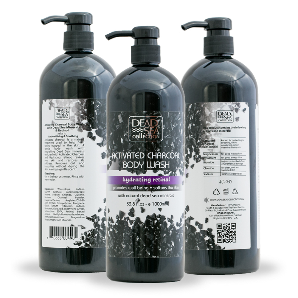 Activated Charcoal Body Wash with Retinol - Dead Sea Collection Activated Charcoal Body Wash with Retinol - Dead Sea Collection
