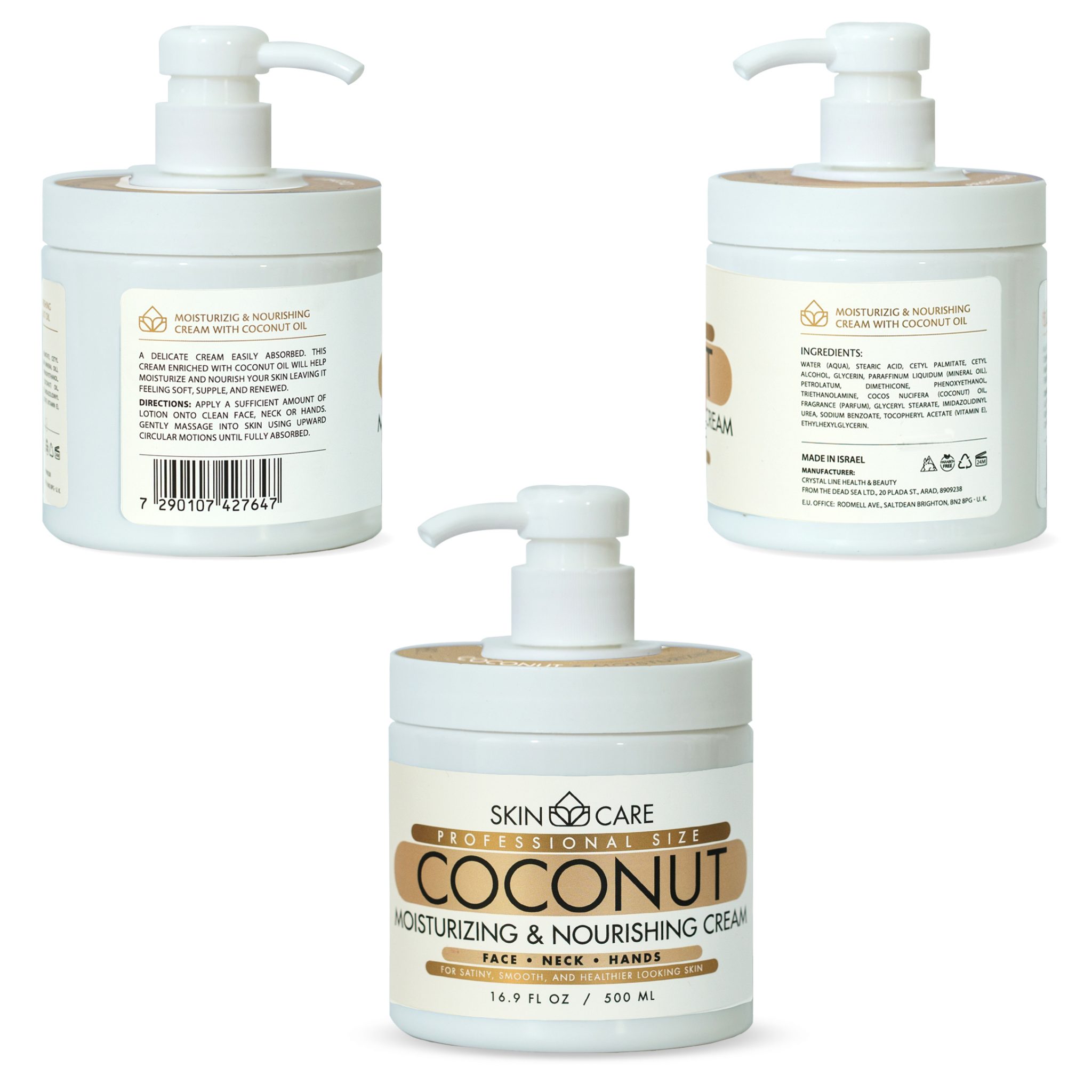 Skin Care Coconut Moisturizing & Nourishing Cream Dead Sea Collection